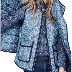 J. Crew Liberty Print Down Vest